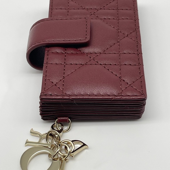 LADY DIOR 5-GUSSET CARD HOLDER ROUGE NEW DUST SHOPPING BAG BOX AUTHENTIC - Picture 6 of 13